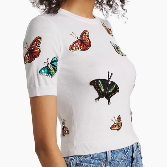 ALICE + OLIVIA Butterfly Top - Picture 4 of 6